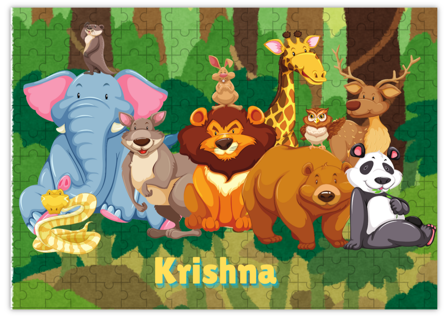 Personalized Animals Jigsaw Puzzle for Kids