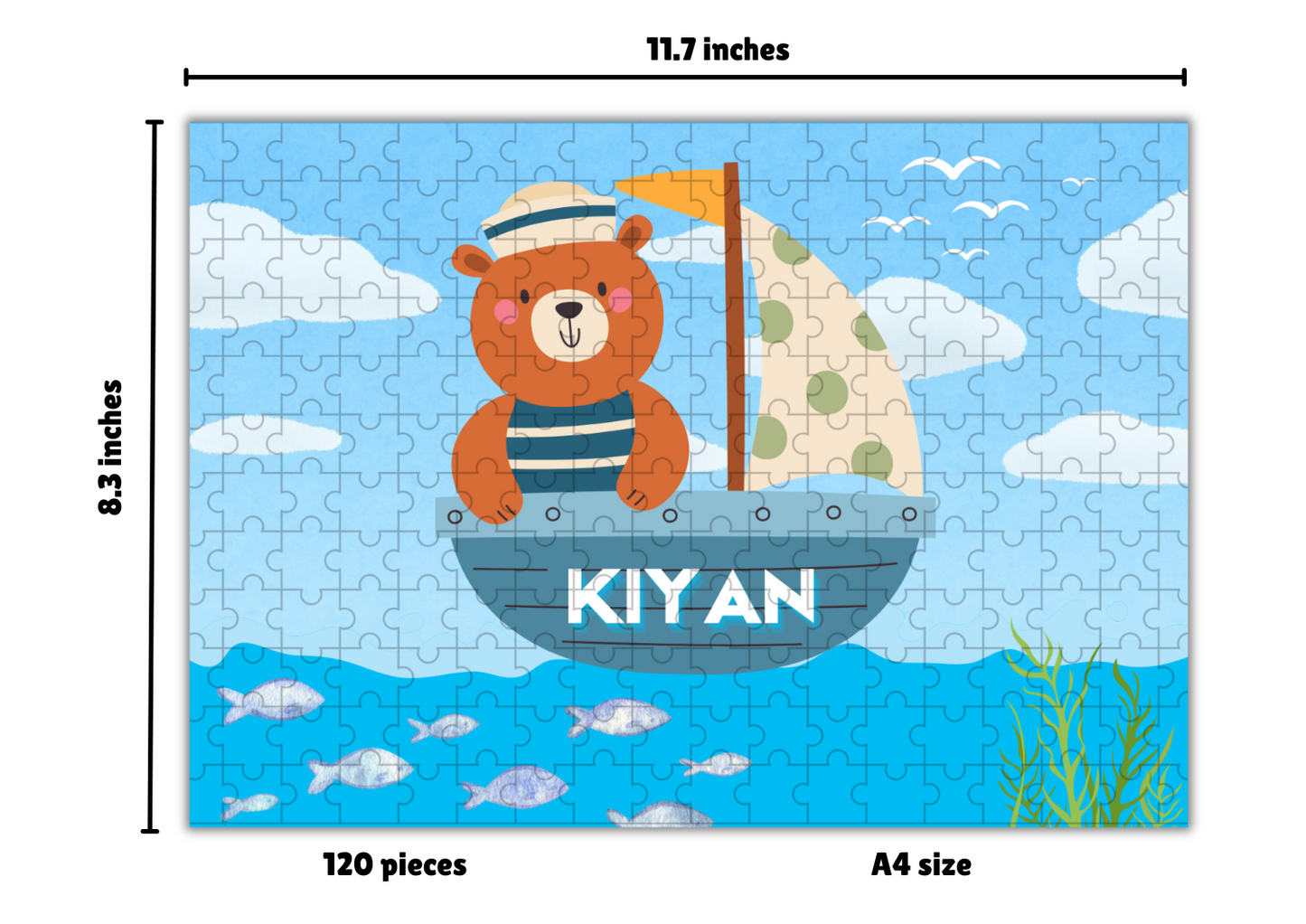 Personalized Boat Jigsaw Puzzle for Kids