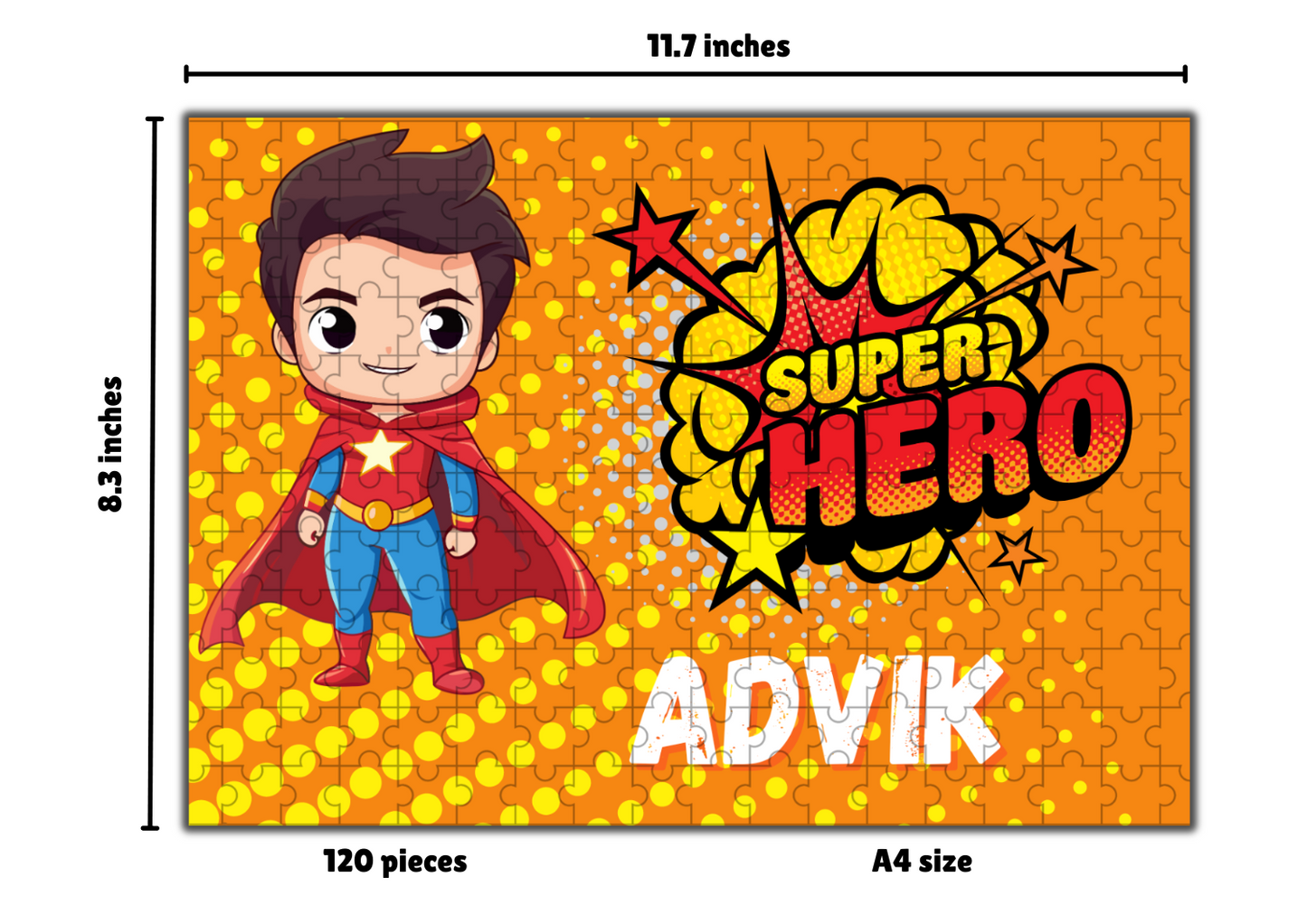 Personalized Super Hero Jigsaw Puzzle for Kids